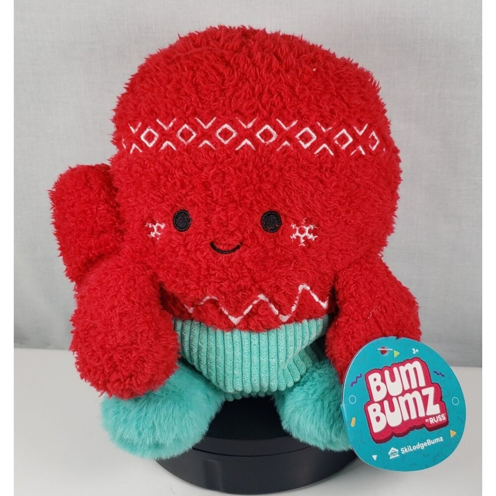 BUM BUMZ by Russ Jazwares Misty The Red Mitten 7.5" SkiLodgeBumz New